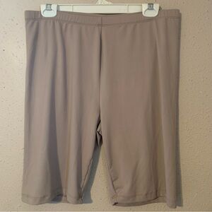 Zenana Ladies Bike Shorts- Taupe- Size 2X